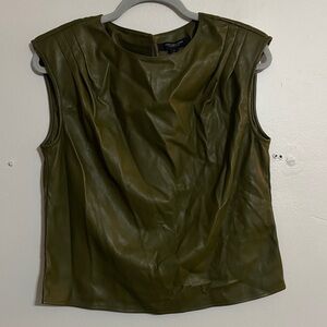 Marc New York Olive Green Sleeveless Blouse